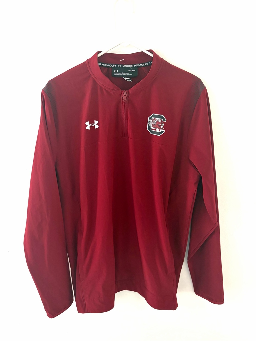 Under Armour USC South Carolina Gamecocks Garnet 1/4 Zip Pullover, Size: Large
